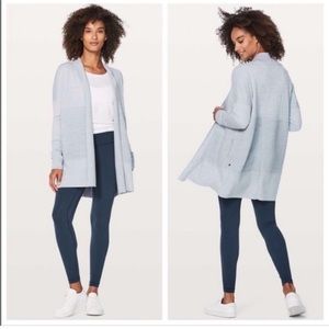 Lululemon Sit in Lotus Cardigan Wrap in Heather Blue Grey